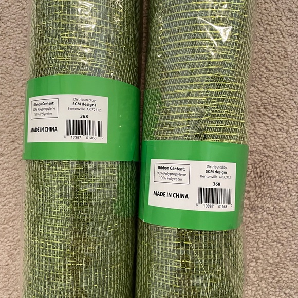 SCM designs Holiday Decorative Green Mesh Ribbon Poshmark